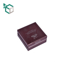 Luxuxquadrat-dunkelrote Farbkosmetische Papier-Box mit dem Beflockungs-Behälter
